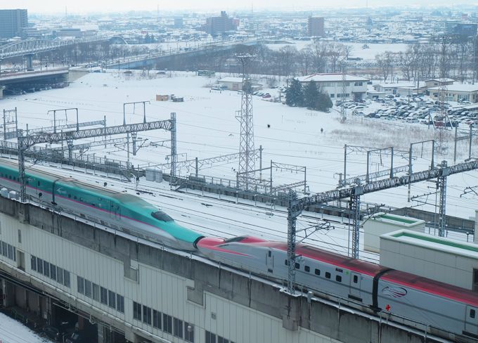 東北 秋田新幹線のビュースポット 連結部もバッチリ ホテルルートイン盛岡駅前 岩手県 Lineトラベルjp 旅行ガイド