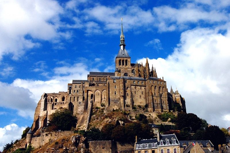 フランス　モンサンミシェル修道院　世界遺産 ★　風景写真 辰巳玄洋　作品　額縁付　Ａ３　サイズ写真 France-007-3A