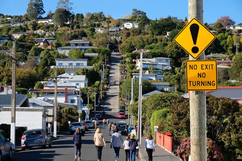 世界で最も急な坂道 Nzダニーデン ボールドウィン ストリート ニュージーランド Lineトラベルjp 旅行ガイド