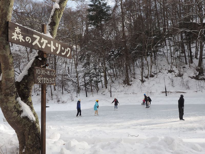 軽井沢で冬遊び！天然氷の癒しスポット「森のスケートリンク」＆ぽかぽかスープの旅