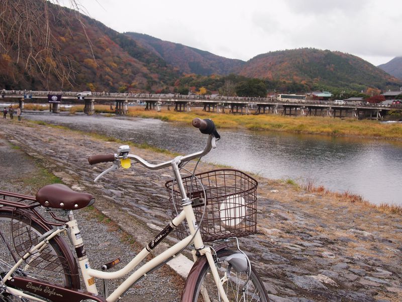 秋の京都・嵐山、嵯峨野サイクリング
