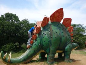 「水戸市森林公園」で実物大恐竜と遊ぶ！!茨城のジュラシックパークへ