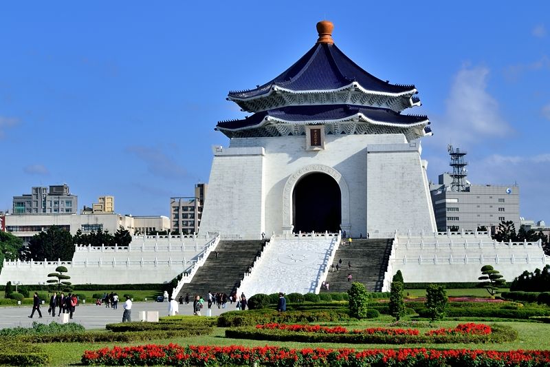 台湾の英雄蒋介石を記念した、巨大な中正紀念堂