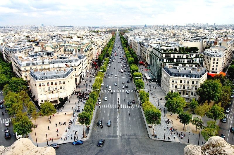 凱旋門屋上展望台から眺める、花の都パリ