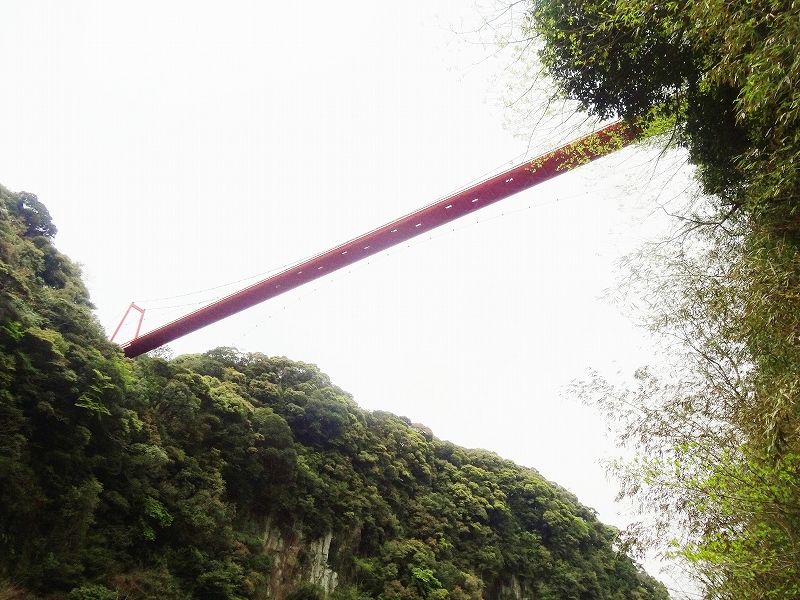 首が疲れるほど高く臨む神川大橋へ決心して登る