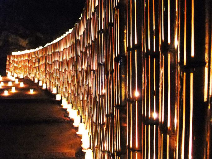 竹灯篭人気スポットその２：多福寺と臼杵城跡