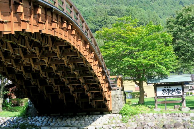 奈良井宿の玄関口「木曽の大橋」を渡り「奈良井宿」へ