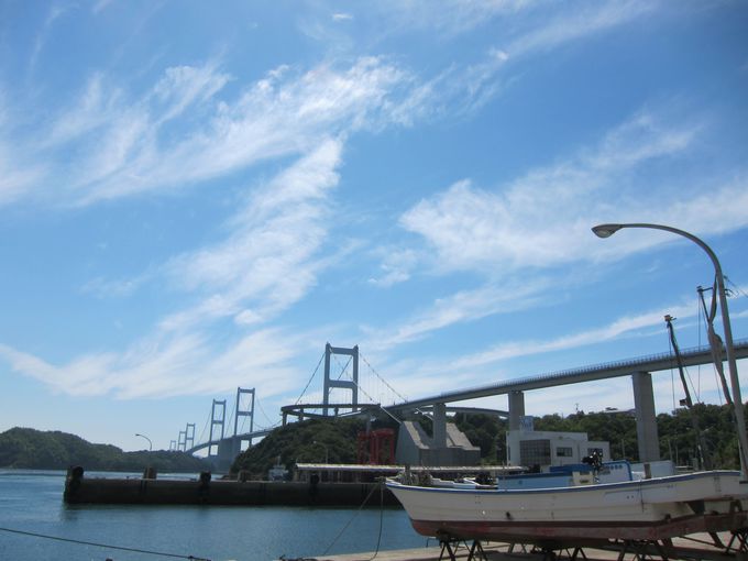 次は大島からの絶景！下田水港からしまなみ海道を見上げよう