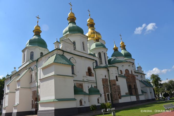 キエフ最古の教会「ソフィア大聖堂」