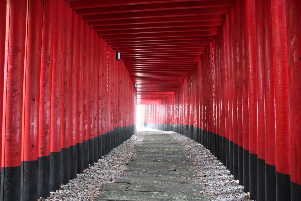 ガラスの鳥居と千本鳥居の融合 鹿児島鹿屋市 神徳稲荷神社 鹿児島県 Lineトラベルjp 旅行ガイド