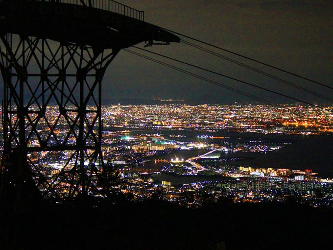 六甲山から見下ろす1000万ドルの夜景