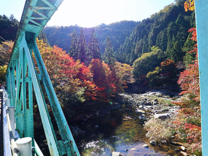 1日目午後：名勝・奥津渓は紅葉の名所