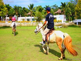 タイの美しいバーン オーム コッド クン カオでグルメと乗馬体験！