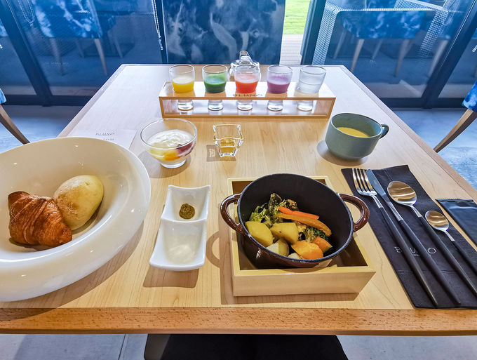 �h���Ҍ���I���˓��̐H�ނ��y���߂��i���[�j���O