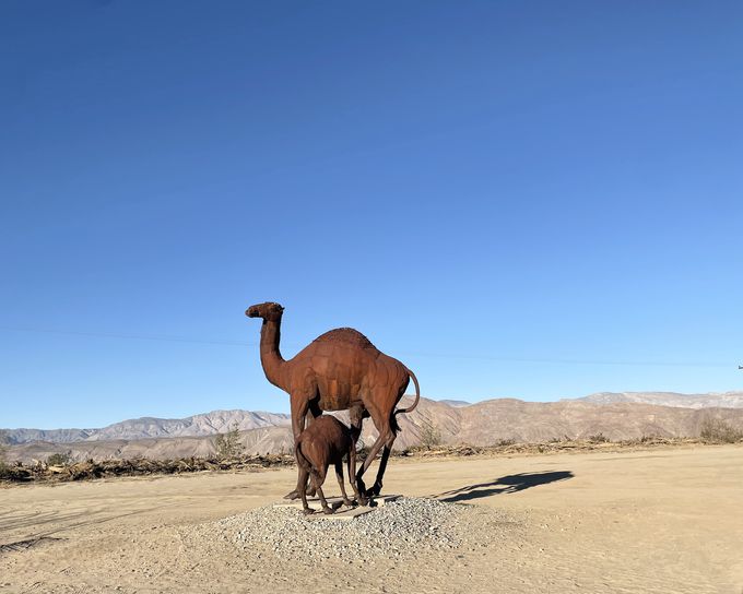 砂漠に点在する130点以上の金属彫刻「Galleta Meadows」