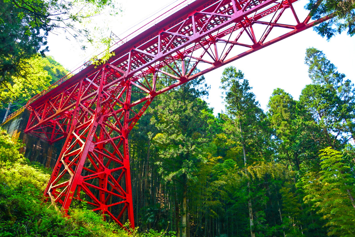 日本の鉄道橋で貴重なトレッスル橋の「中古沢橋梁」