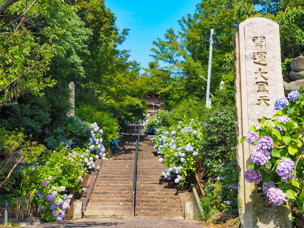 異なる意匠の三重塔も 大阪 泉州のあじさい寺 長慶寺 大阪府 トラベルjp 旅行ガイド