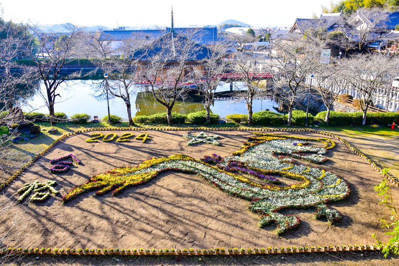 干支ジャンボ花絵も！奈良「安倍文殊院」は驚異のパワースポット