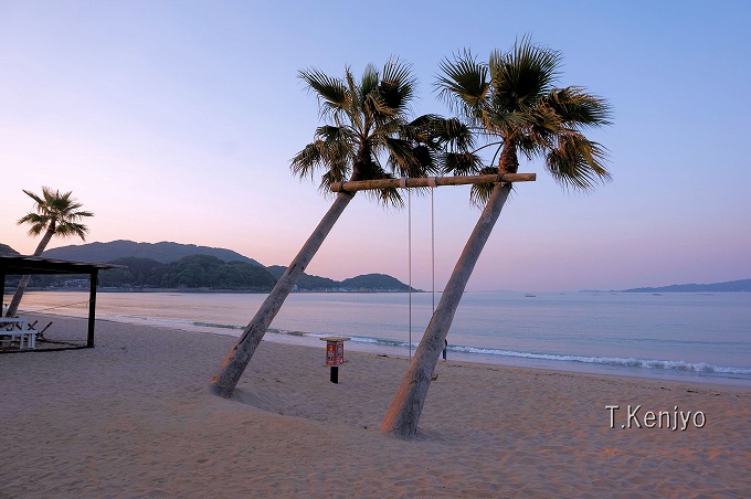 まるで南国の海！福岡・糸島「ヤシの木ブランコ」はオシャレ写真